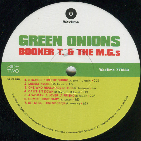 Booker T & The MG's : Green Onions (LP, Album, Mono, Ltd, RE, RM, 180)