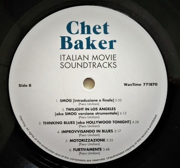 Chet Baker : Italian Movie Soundtracks (LP, Comp, Ltd, RE, RM, 180)