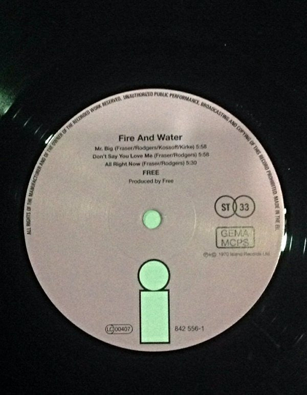 Free : Fire And Water (LP, Album, RE)