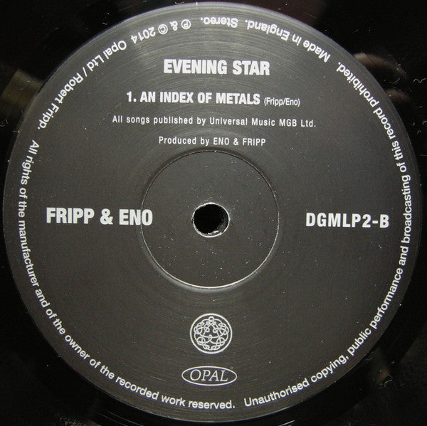 Fripp & Eno : Evening Star (LP, Album, Ltd, RM)