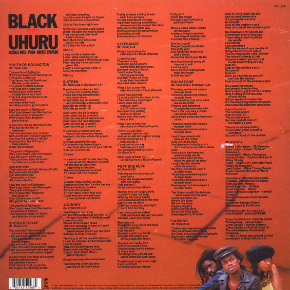 Black Uhuru : Red (LP, Album, RE, 180)