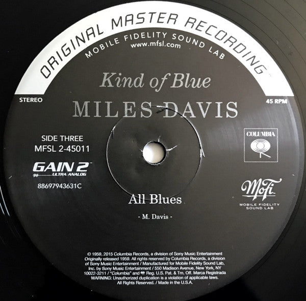 Miles Davis : Kind Of Blue (2x12", Album, RE, RM, 180 + Box, Ltd, Num, S/Editi)