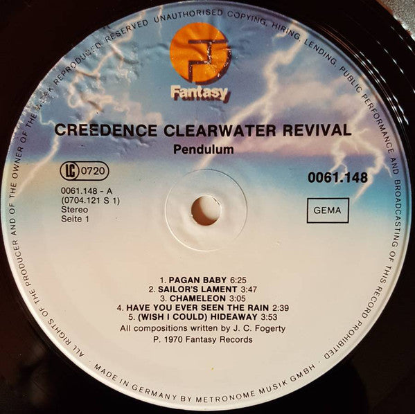 Creedence Clearwater Revival : Pendulum (LP, Album, RE)