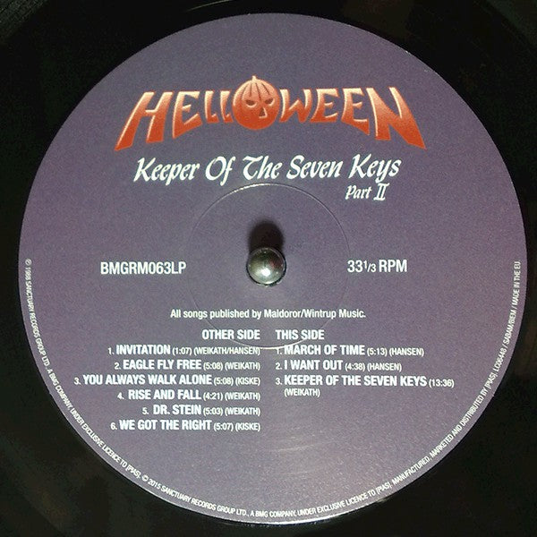Helloween : Keeper Of The Seven Keys (Part II) (LP, Album, RE, Gat)