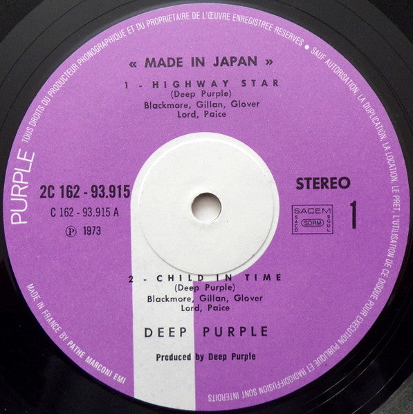 Deep Purple : Made In Japan (2xLP, Album, RE, Gat)