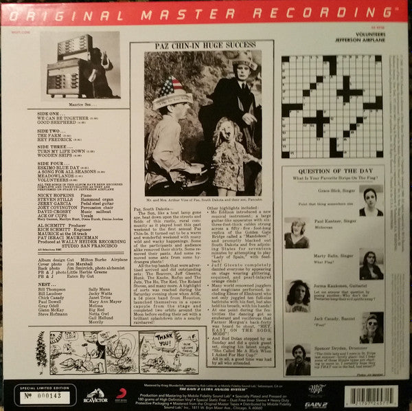 Jefferson Airplane : Volunteers (2x12", Album, Ltd, Num, RE, RM, S/Edition, Gat)