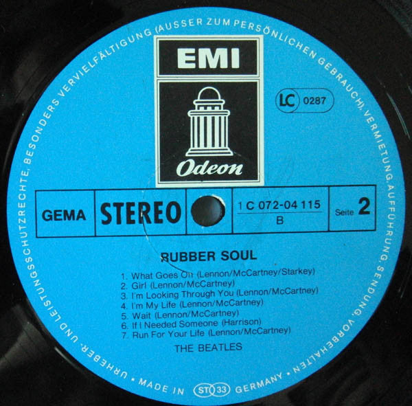 The Beatles : Rubber Soul (LP, Album, RE)