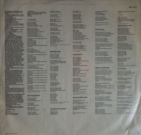 Mötley Crüe : Theatre Of Pain (LP, Album)