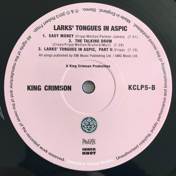 King Crimson : Larks' Tongues In Aspic (LP, Album, RE, RM, RP, 200)