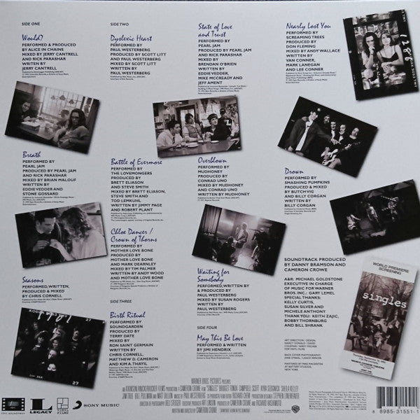 Various - Singles (Original Motion Picture Soundtrack) (2xLP, RE, Gat + CD + Comp, Dlx, 25t) (Mint (M))