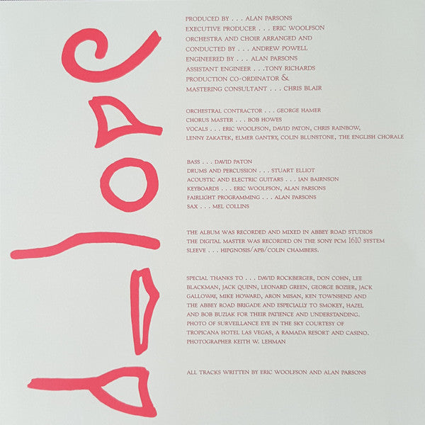 The Alan Parsons Project : Eye In The Sky (LP, Album, RE, RM, Foi)