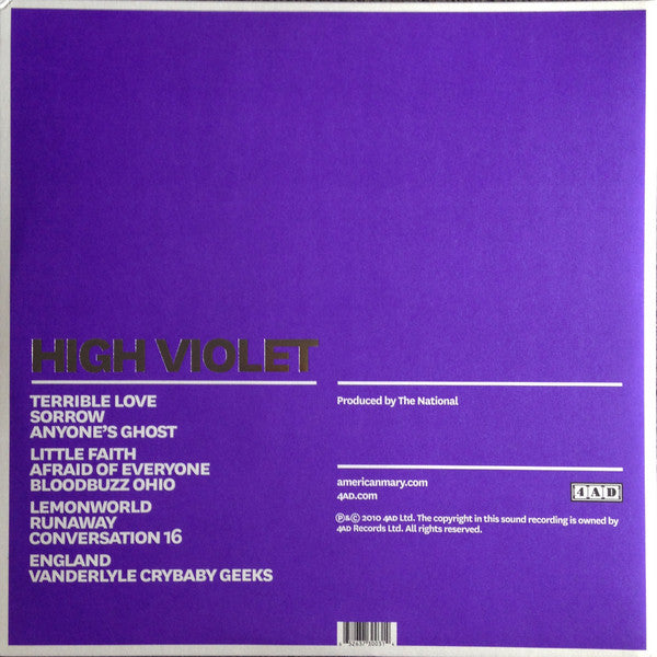 The National : High Violet (2xLP, Album, RP, 180)