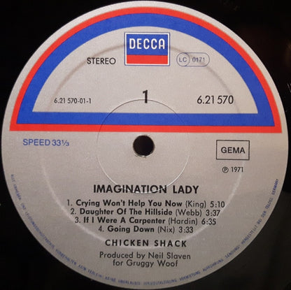 Chicken Shack : Imagination Lady (LP, Album, RE)