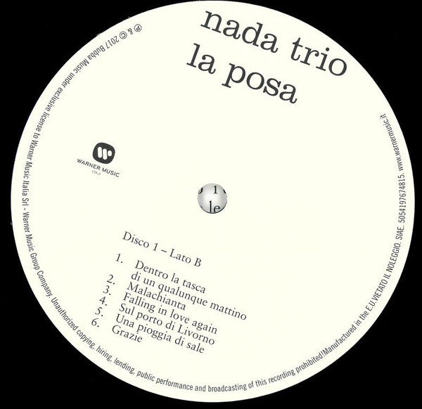 Nada Trio : La Posa (LP, Album)