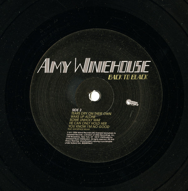 Amy Winehouse : Back To Black (LP, Album, RP)