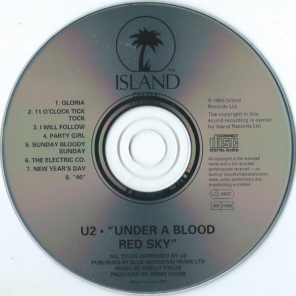 U2 : Live / Under A Blood Red Sky (CD, Album, RE)