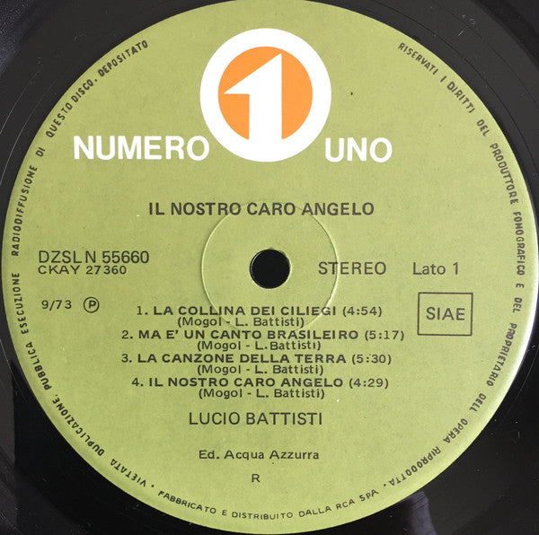 Lucio Battisti : Il Nostro Caro Angelo (LP, Album, Gat)