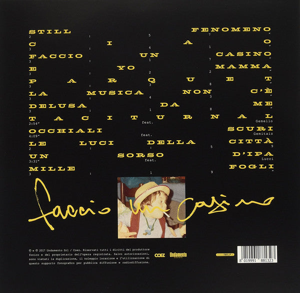 Coez : Faccio Un Casino (LP, Album)