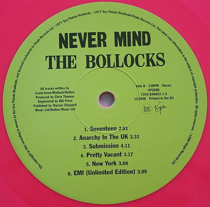 Sex Pistols : Never Mind The Bollocks Here's The Sex Pistols (LP, Album, Ltd, Num, RE, Pin)