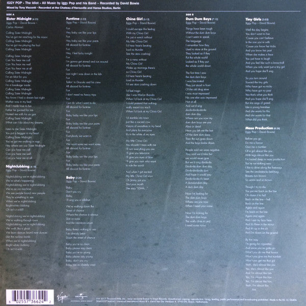 Iggy Pop : The Idiot (LP, Album, RE, 180)