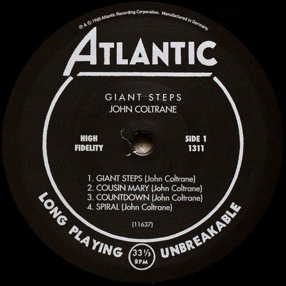 John Coltrane : Giant Steps (LP, Album, Mono, RE, 180)