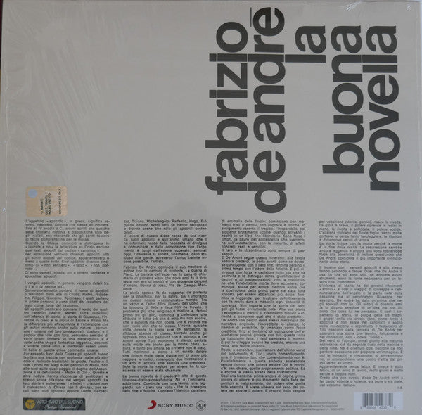 Fabrizio De André : La Buona Novella (LP, Album, RE, RM)
