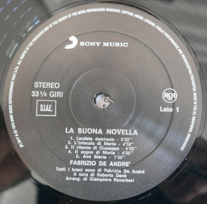 Fabrizio De André : La Buona Novella (LP, Album, RE, RM)