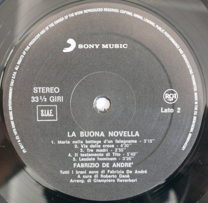 Fabrizio De André : La Buona Novella (LP, Album, RE, RM)