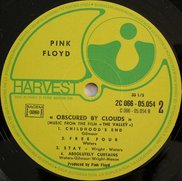 Pink Floyd : Obscured By Clouds (LP, Album, RE)