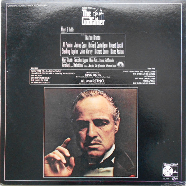 Nino Rota : The Godfather (Original Soundtrack Recording) (LP, Album, Quad, Gat)