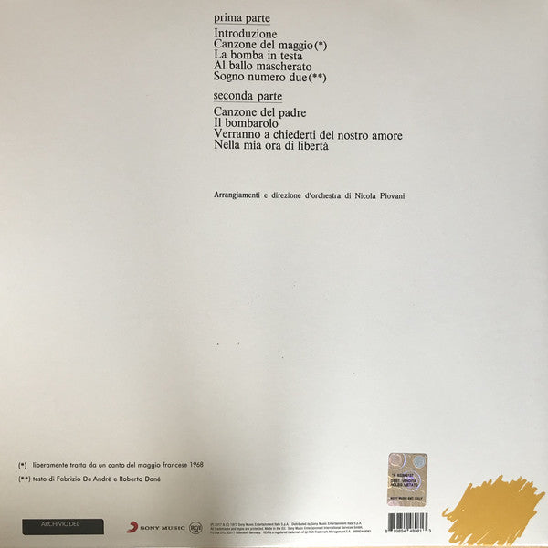 Fabrizio De André : Storia Di Un Impiegato (LP, Album, RE, RM, 180)