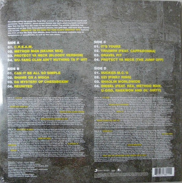 Wu-Tang Clan : Legend Of The Wu-Tang: Wu-Tang Clan's Greatest Hits (2xLP, Comp, RE, RP, 180)