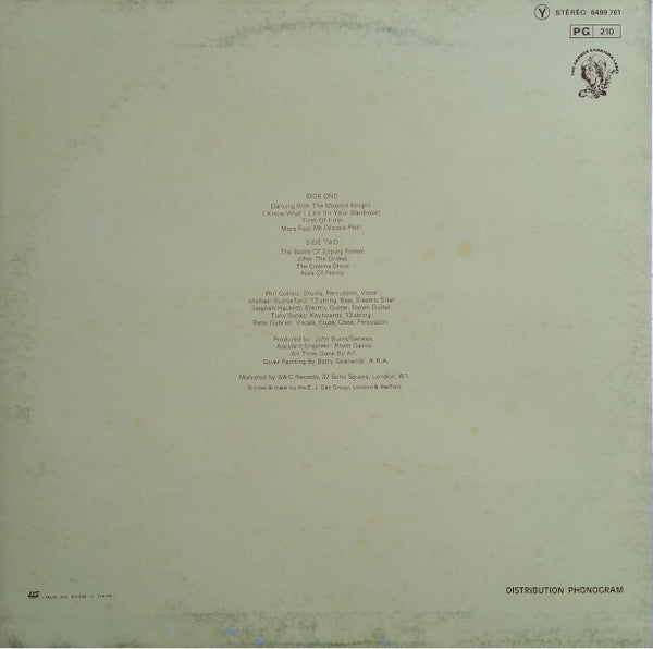 Genesis : Selling England By The Pound (LP, Album, RE)