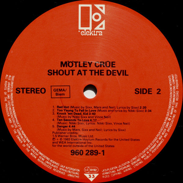 Mötley Crüe : Shout At The Devil (LP, Album, RE)