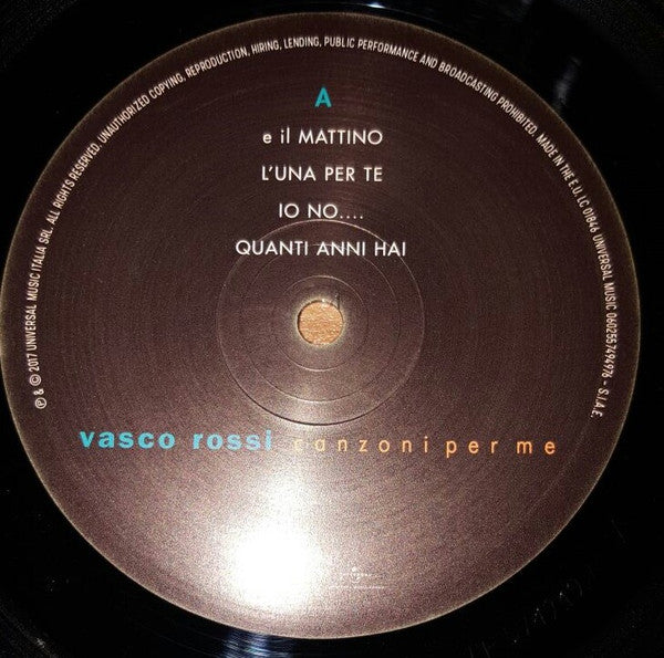 Vasco Rossi : Canzoni Per Me (LP, Album, RE)