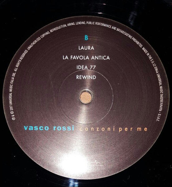 Vasco Rossi : Canzoni Per Me (LP, Album, RE)