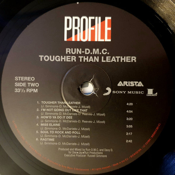 Run-DMC : Tougher Than Leather (LP, Album, RE, 180)