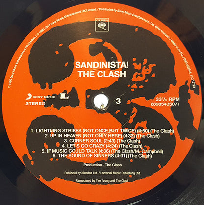 The Clash : Sandinista! (3xLP, Album, RE, RM, 180)