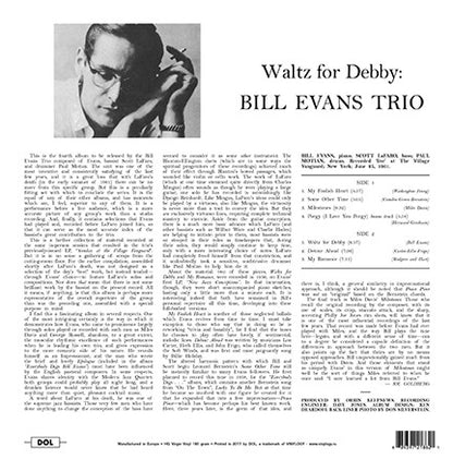 Bill Evans Trio* With Scott LaFaro, Paul Motian : Waltz For Debby (LP, Album, RE, 180)