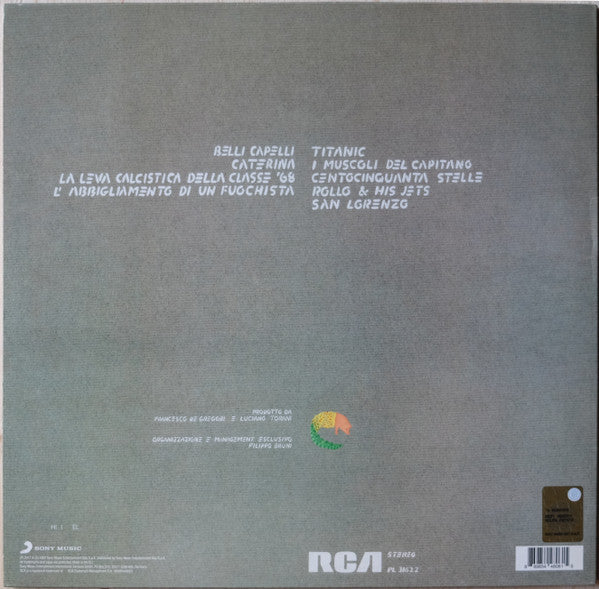 Francesco De Gregori : Titanic (LP, Album, RE, RM, 180)