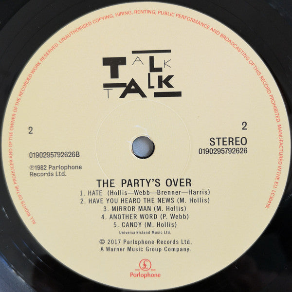 Talk Talk : The Party's Over (LP, Album, RE)