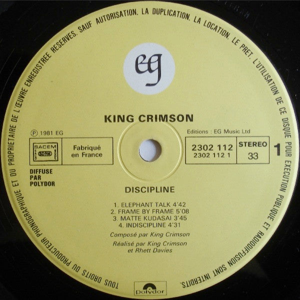 King Crimson : Discipline (LP, Album)