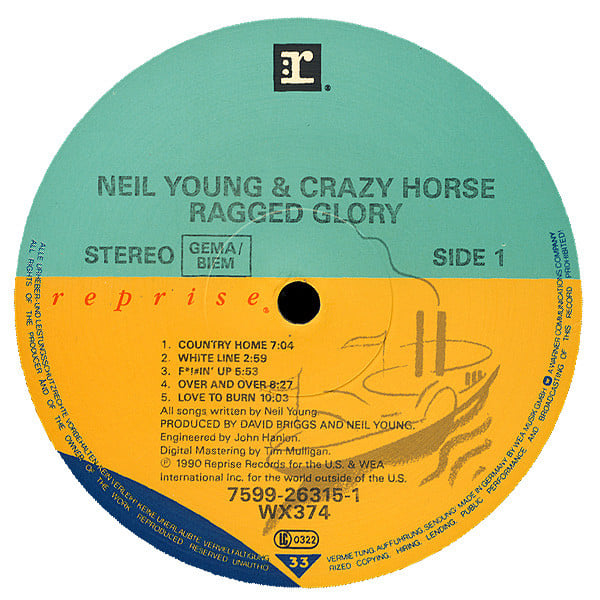 Neil Young + Crazy Horse : Ragged Glory (LP, Album)