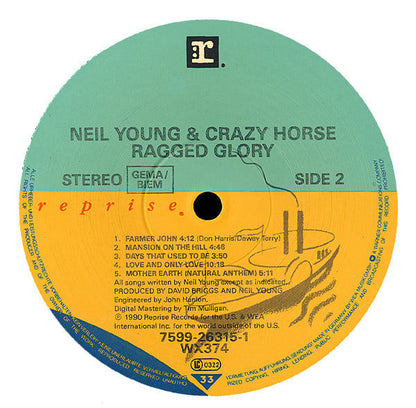 Neil Young + Crazy Horse : Ragged Glory (LP, Album)