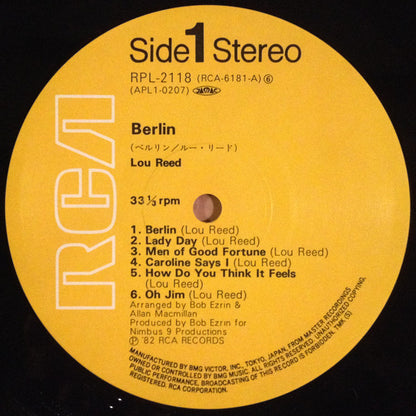 Lou Reed : Berlin (LP, Album, RE, Tra)