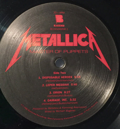 Metallica : Master Of Puppets (LP, Album, RE, RM, 180)