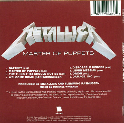 Metallica : Master Of Puppets (CD, Album, RE, RM, Dig)