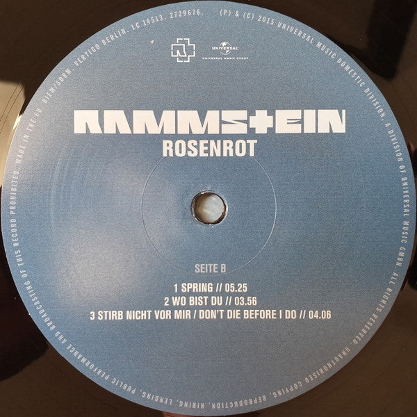 Rammstein : Rosenrot (2xLP, Album, RE, RM, 180)