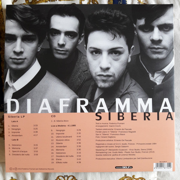 Diaframma : Siberia (LP, Album, RE + CD, Album, RE, Liv)