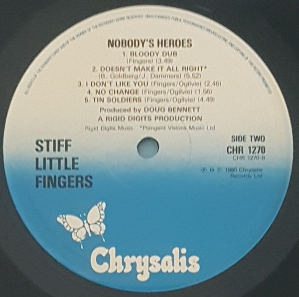 Stiff Little Fingers : Nobody's Heroes (LP, Album)